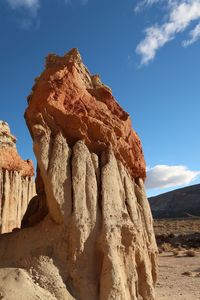 Rock formation against sky