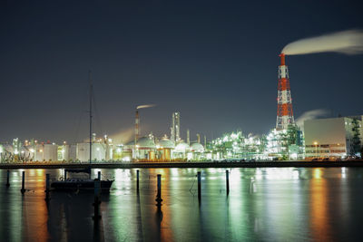 I took a photo at a famous factory night view spot in japan.