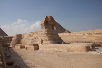 Old ruins in desert against sky
