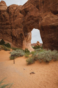 Rock formations in desert