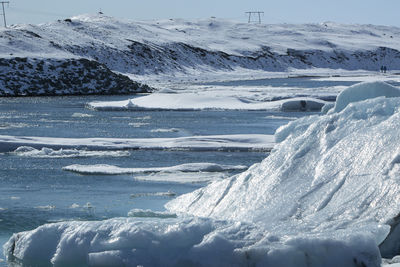 Scenic view of snow covered landscape