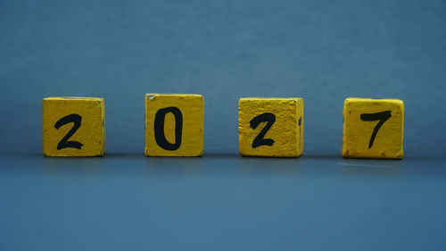 Close-up of toy blocks on white background