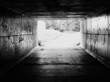 Empty corridor in abandoned building