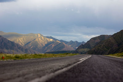 Surface level of country road