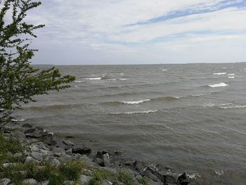 Scenic view of sea against sky