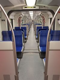 Empty seats in train