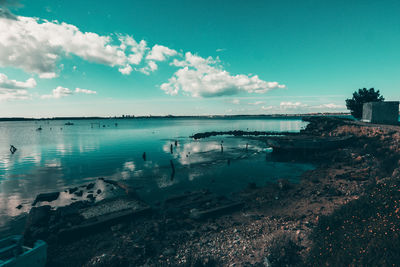 Scenic view of sea against sky