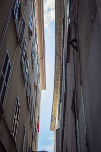 Low angle view of buildings against sky