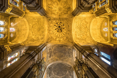 Low angle view of ceiling of building