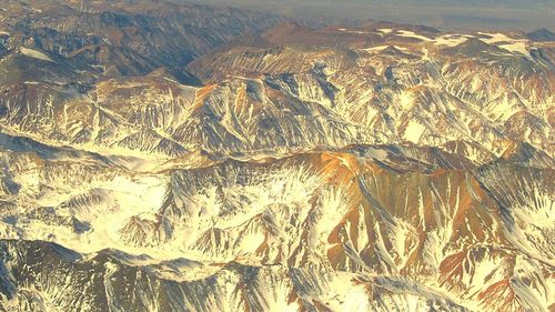 High angle view of mountain range