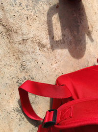 Close-up of shoes on wall