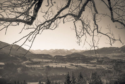 Scenic view of landscape against clear sky