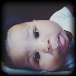 Close-up portrait of cute baby