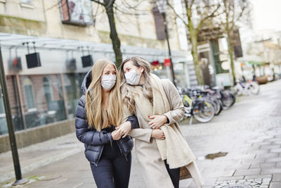 Female friends having walk together