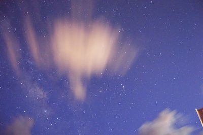 Low angle view of star field against star field