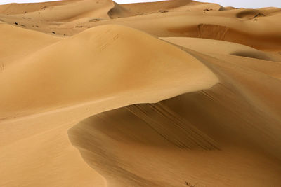 Sand dunes in desert