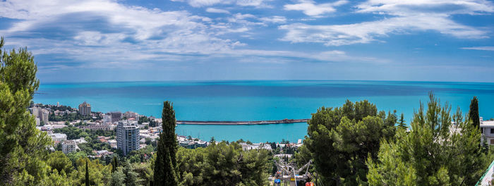 Panoramic view of sea against sky