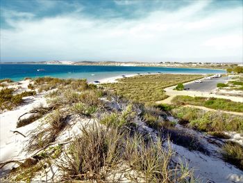 Scenic view of sea against sky