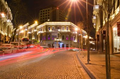 City street at night