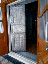 Open door of house