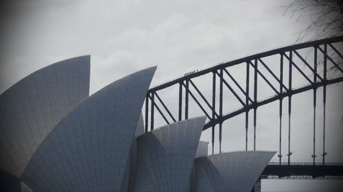 Low angle view of elevated walkway