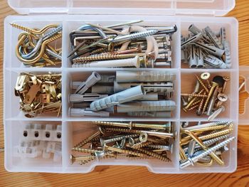 Directly above shot of wooden table