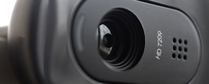 Close-up of webcam