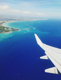Aerial view of sea against sky