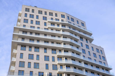 Low angle view of building against clear sky