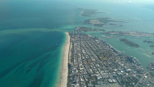 Aerial view of sea