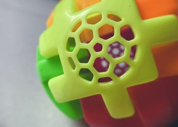 Close-up of toy car on table