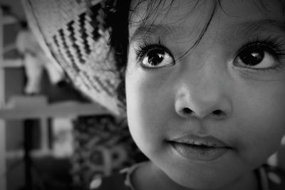 Close-up of girl looking away