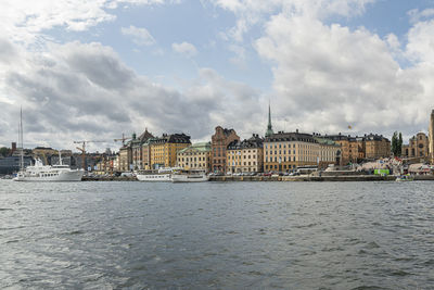 Stockholm, sweden. september 2019. a panoramic view of gamla stan island