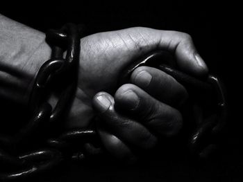 Close-up of human hand