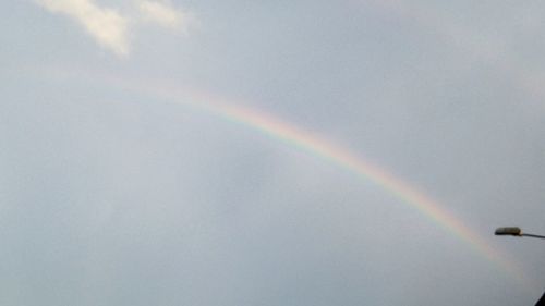 Rainbow in sky