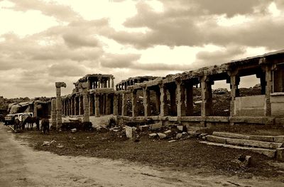 Old ruin against cloudy sky
