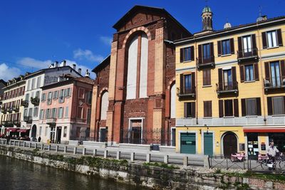 Low angle view of buildings against sky