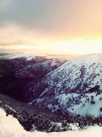 Scenic view of snow covered landscape