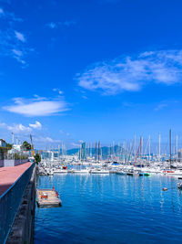 Boats in harbor