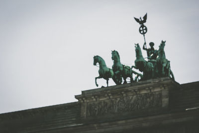 Low angle view of statue