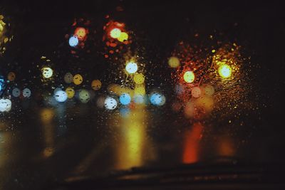Full frame shot of wet car window