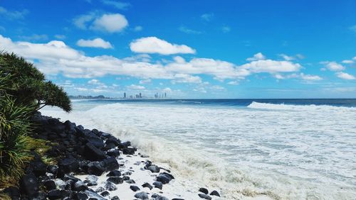 Scenic view of sea against sky