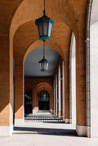 Arcade in nuevos ministerios. it is a government complex in central madrid