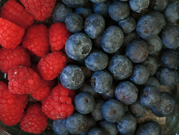 Full frame shot of raspberries