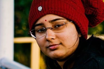 Close-up of young woman