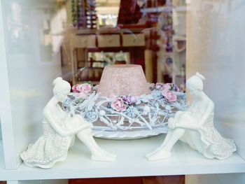 Close-up of cake on table