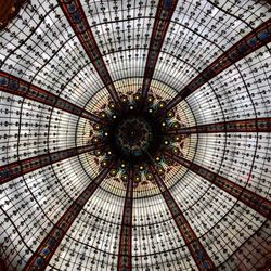 Low angle view of ornate ceiling