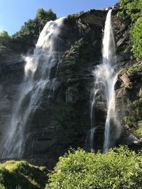 Scenic view of waterfall