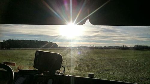 Scenic view of landscape at sunset