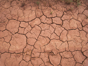 Full frame shot of cracked land